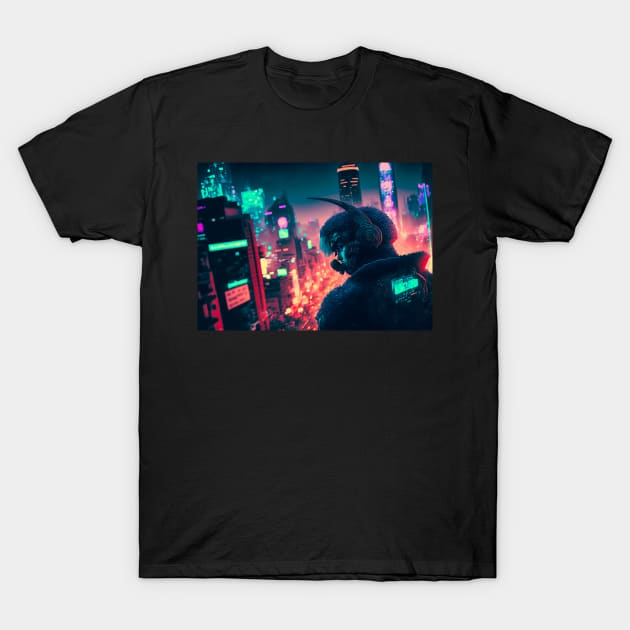 Neon City T-Shirt by James Garcia